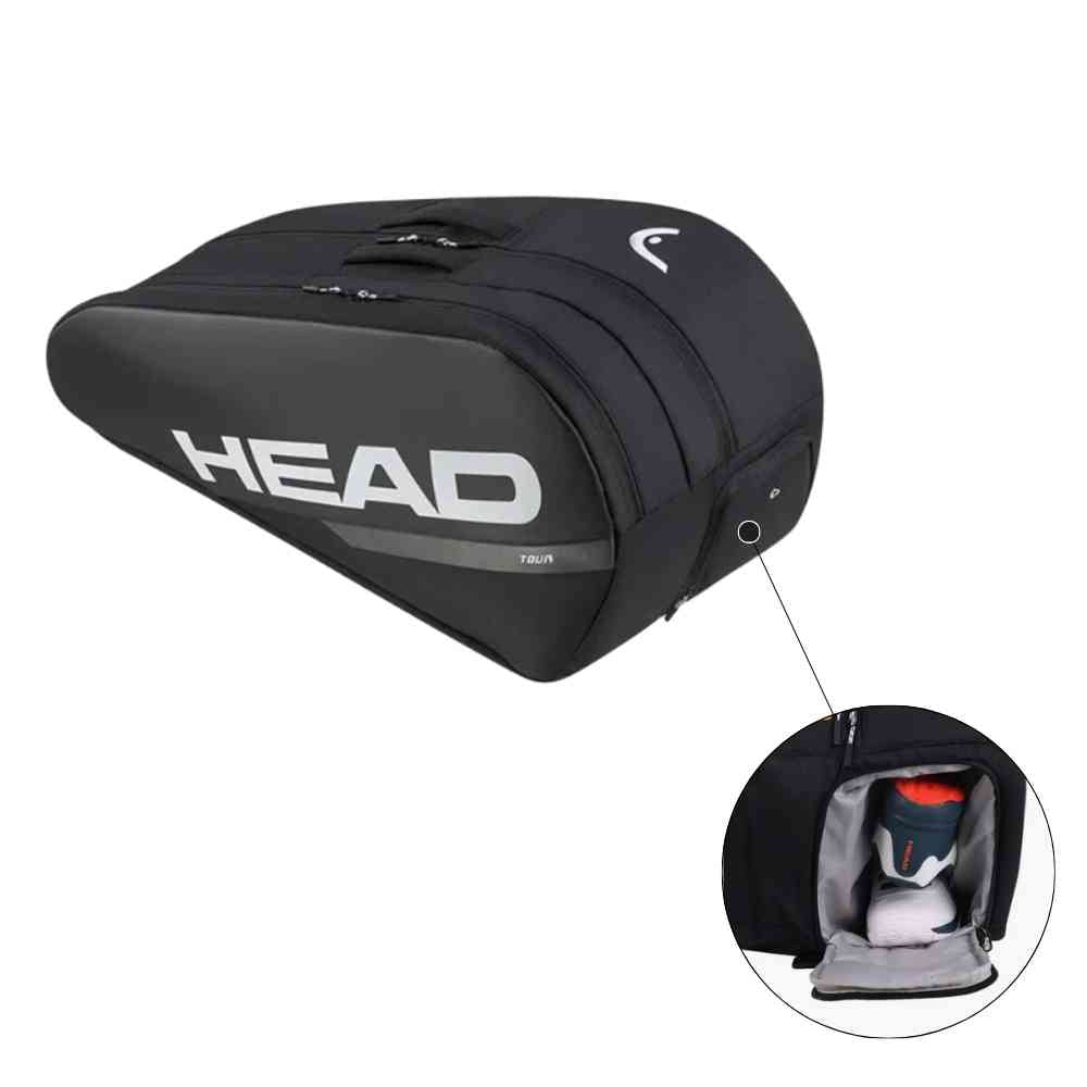 Raqueteira Head Tour Series CCT+ 6 Raquetes de Tênis Mochila Preta da loja urbanno - 003