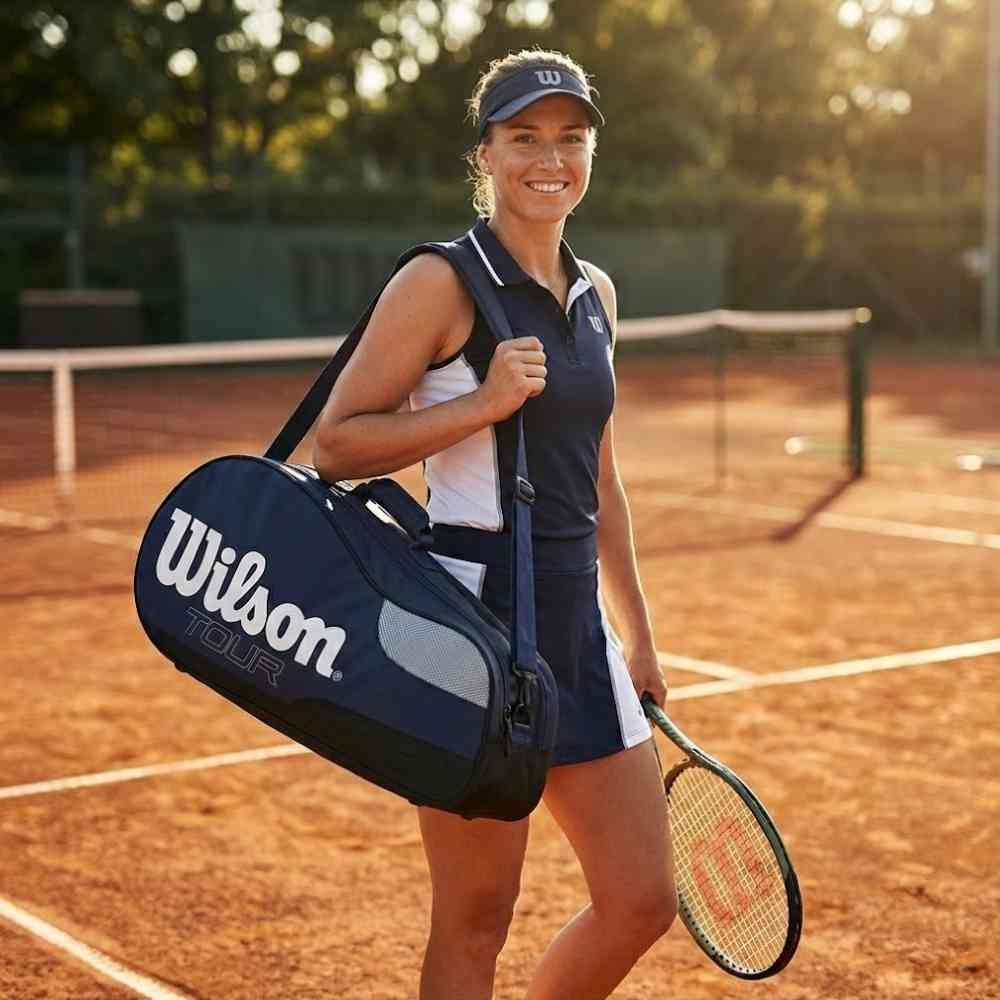 Raqueteira Wilson Tênis 6 Raquetes Azul Escuro da loja urbanno - 0002