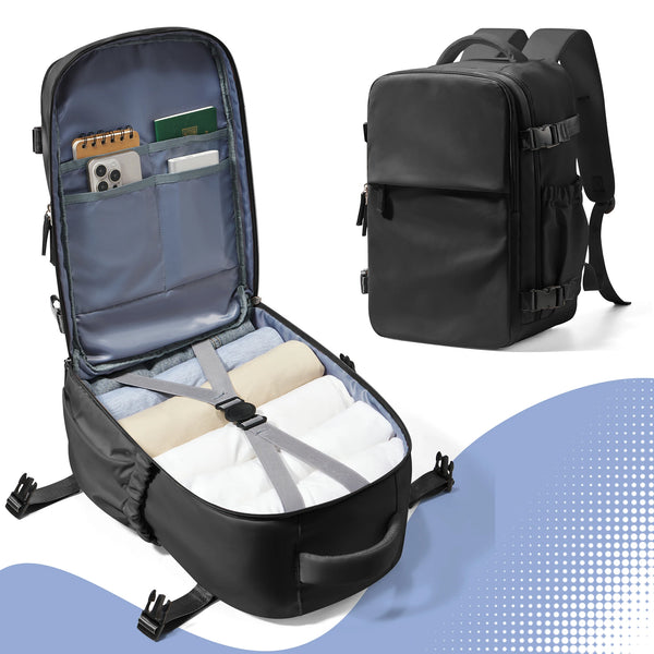 Mochila de Viagem Notebook 15.6" Impermeável Executiva Preta