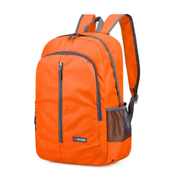 Mochila para o Dia a Dia Dobrável Ultraleve 30L Impermeável Laranja
