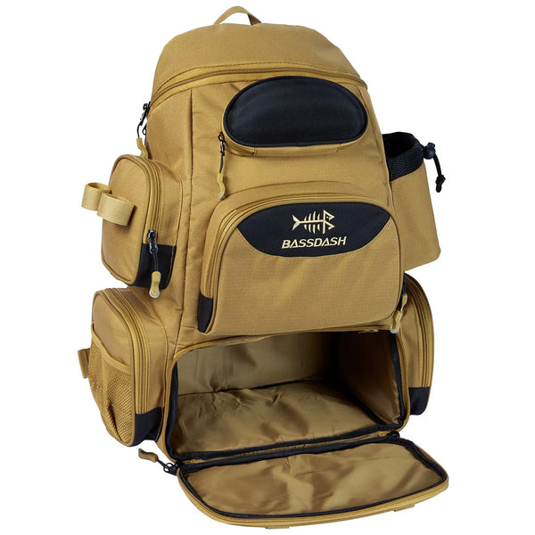 Mochila Pesca Bassdash Multifuncional Tática Leve Impermeável Khaki