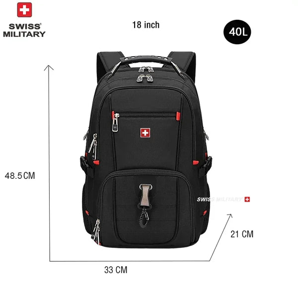 Mochila Notebook 18" 40L Viagem Antifurto Preta
