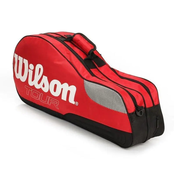 Raqueteira Wilson Tênis 6 Raquetes Vermelha