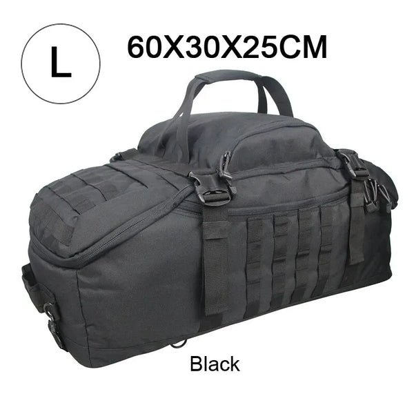Bolsa de Academia Grande Tática 60L Multifuncional - Preta