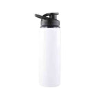 Garrafa de Academia Alumínio 600ml Branca Urbanno: Ideal para sua hidratação nos treinos e no dia a dia. Leve, resistente e com design moderno. Compre agora!