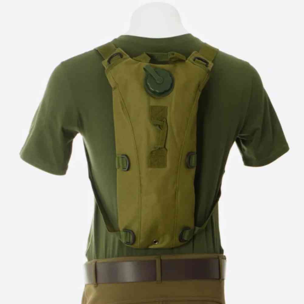 Mochila de Hidratação 3L com Reservatório TPU para Corrida e Ciclismo Verde Militar