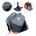 Mochila Raqueteira Head Radical Azul e Laranja com Compartimento de Sapatos