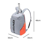 Mochila Raqueteira Head Radical Cinza e Laranja com Compartimento de Sapatos