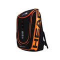 Mochila Raqueteira Head Preta e Laranja com Compartimento de Sapatos