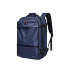 Mochila de Viagem Notebook 17 polegadas Expansível Urbanno azul, vista frontal