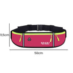 Pochete Cinto de Hidratação Multifuncional Impermeável para Corrida Pink Urbanno, imagem com as dimensões do produto. A pochete mede 11,5cm de altura e 50cm de largura, fornecendo uma visualização clara do seu tamanho.